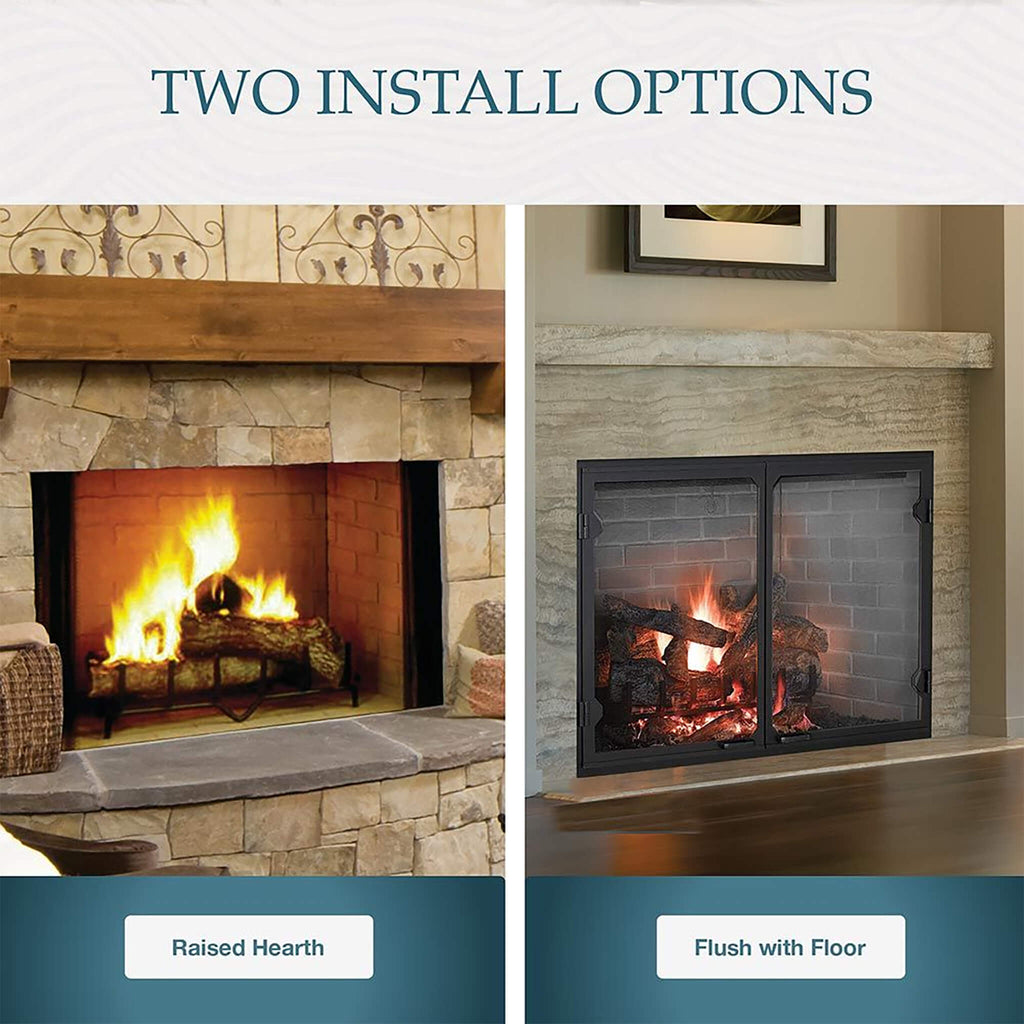 Majestic Biltmore 42-Inch Herringbone Pattern Open Wood Burning Fireplace [SB80HB] (SAK62149)