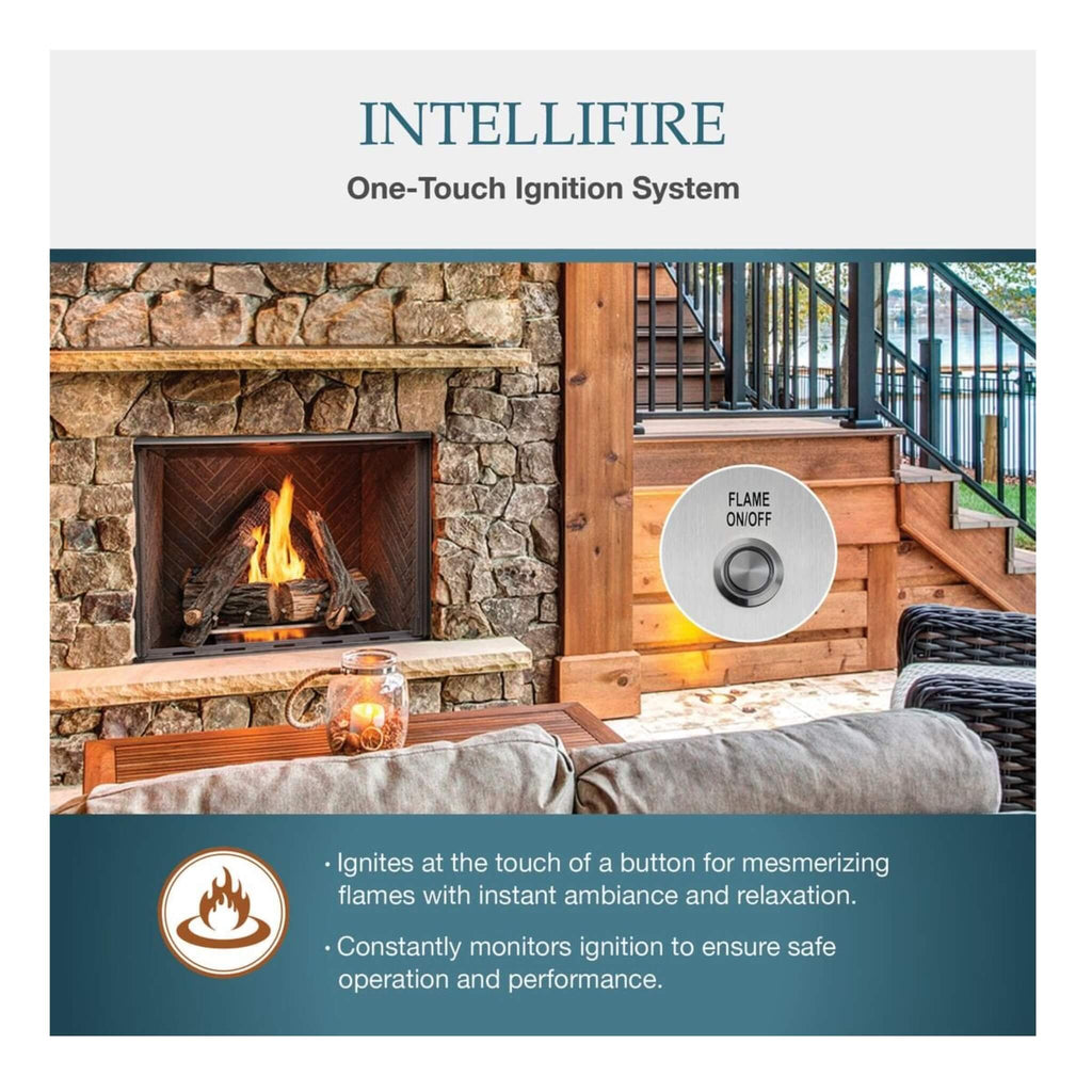 Majestic Courtyard 55K BTU 36-Inch Traditional Outdoor Natural Gas Fireplace (No Refractory) [ODCOUG-36NR] (SAK74218)