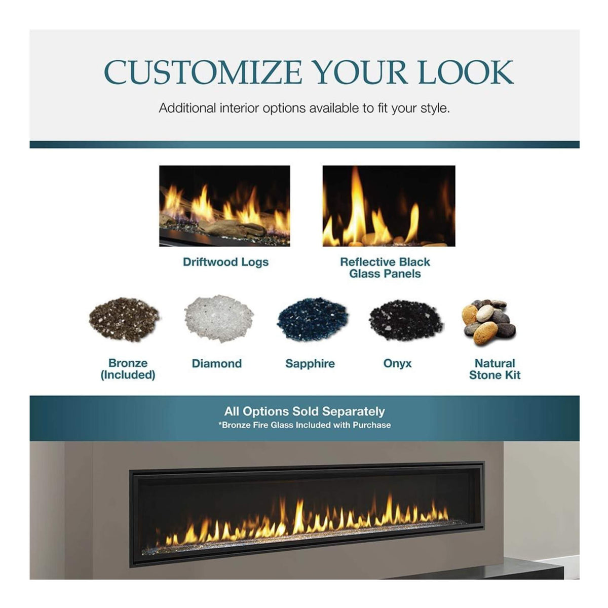 Majestic Echelon II 60-Inch Linear Direct Vent Fireplace [ECHEL60IN-C] (SAK57214)