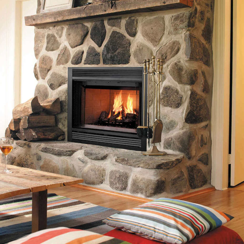 Majestic Sovereign 36-Inch Black Wood Burning Fireplace [SA36R/C] (SAK61347)
