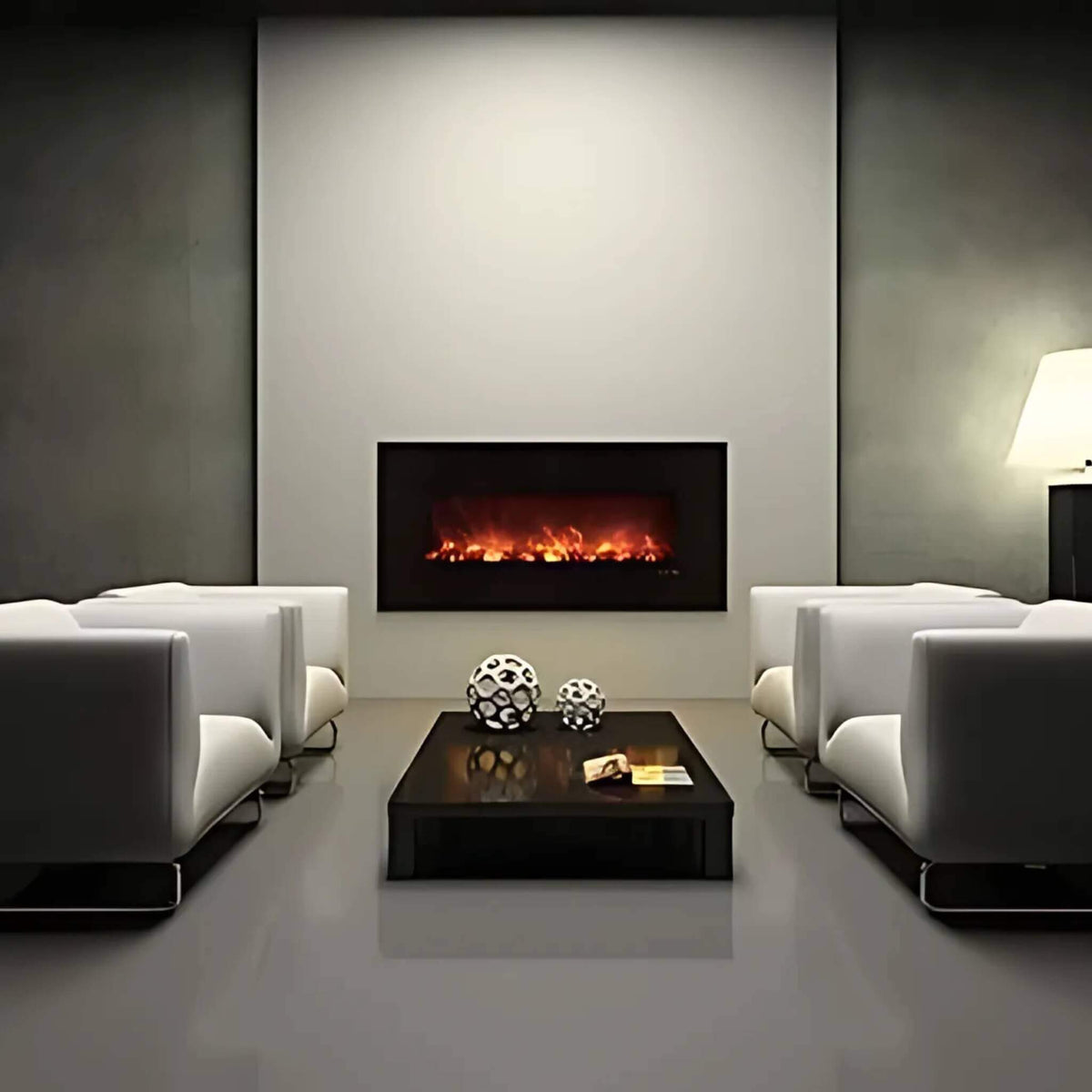 Modern Flames Ambiance 60-Inch Built-In Electric Fireplace With LED Flame Technology [AL60CLX2-G] (SAK12890)