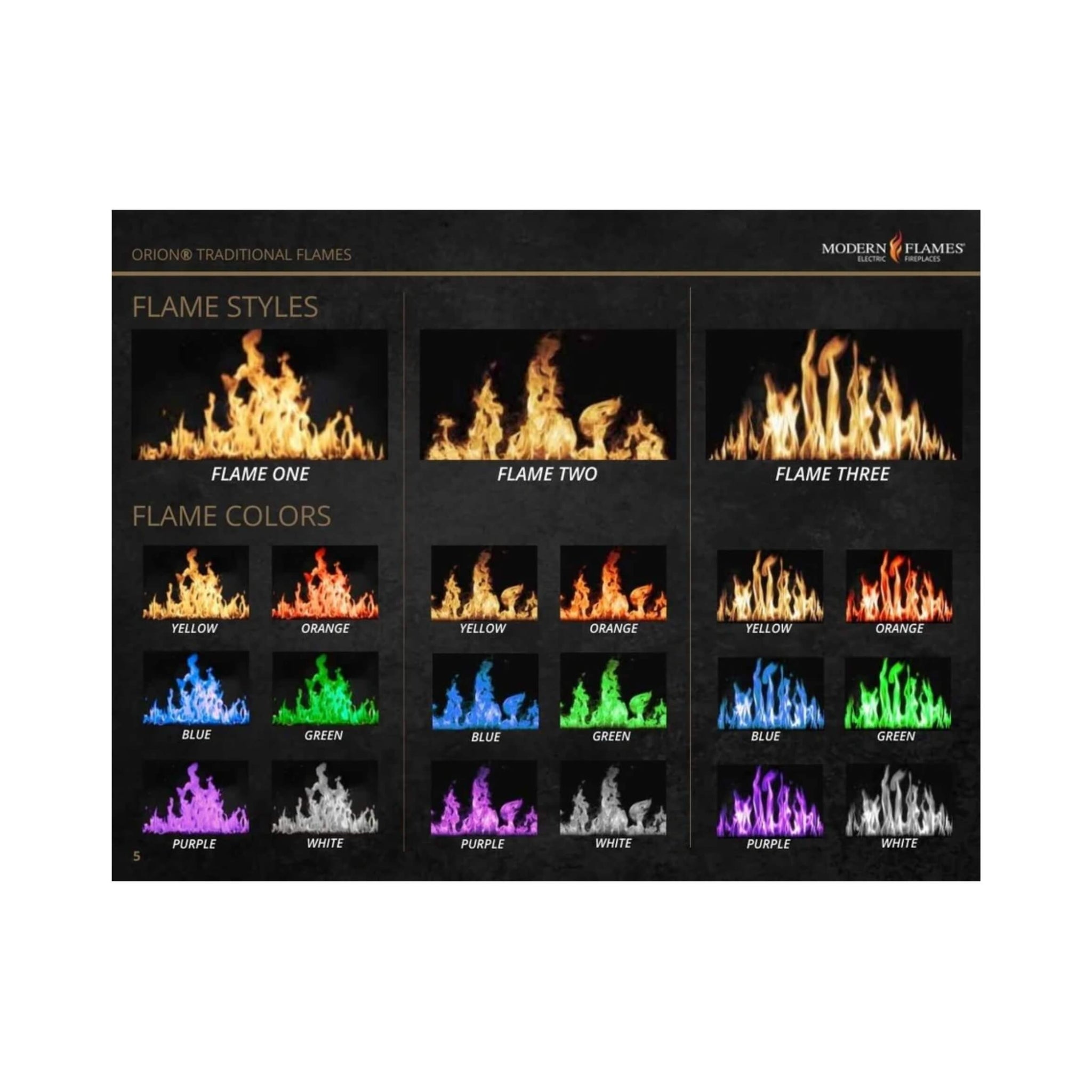 Modern Flames Orion Traditional 42-Inch Heliovision Electric Fireplace [OR42-TRAD] (SAK83765)
