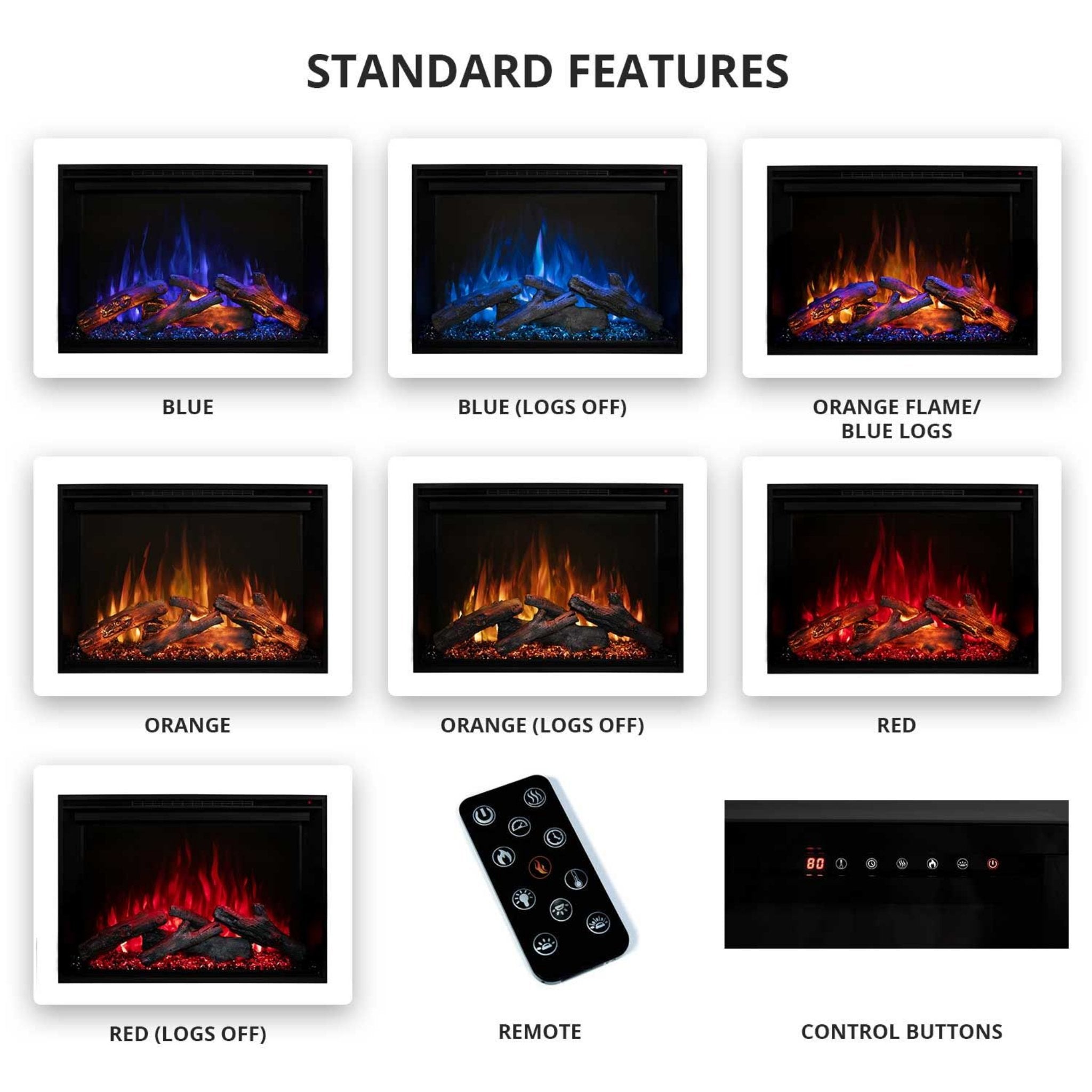 Modern Flames Redstone 42-Inch Built-In Traditional Electric Fireplace [RS-4229] (SAK97326)