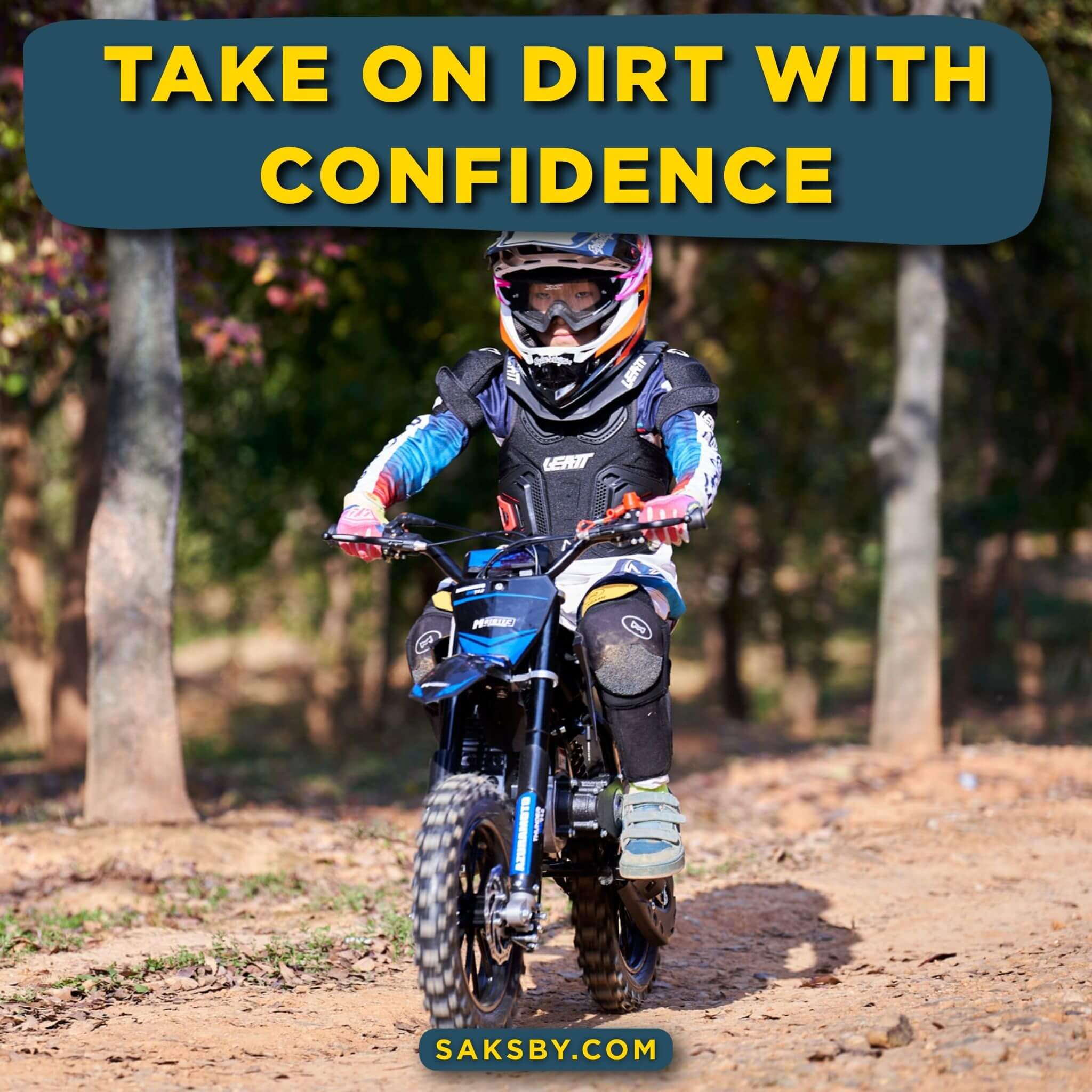 MotoTec Thunder 50CC 2-Stroke Kids Gas Dirt Bike (SAK37480)