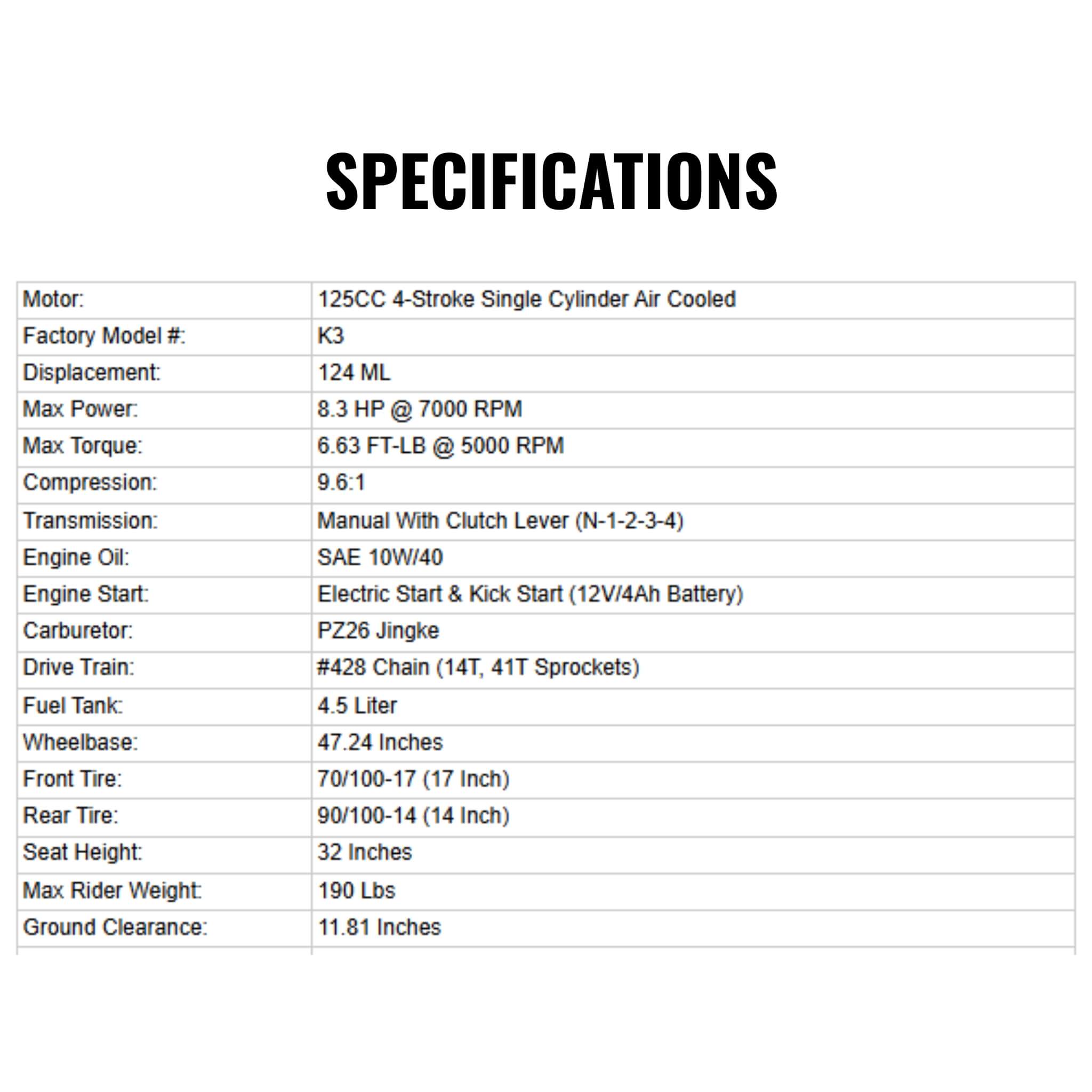 MotoTec Thunder 50CC 2-Stroke Kids Gas Dirt Bike (SAK37480)