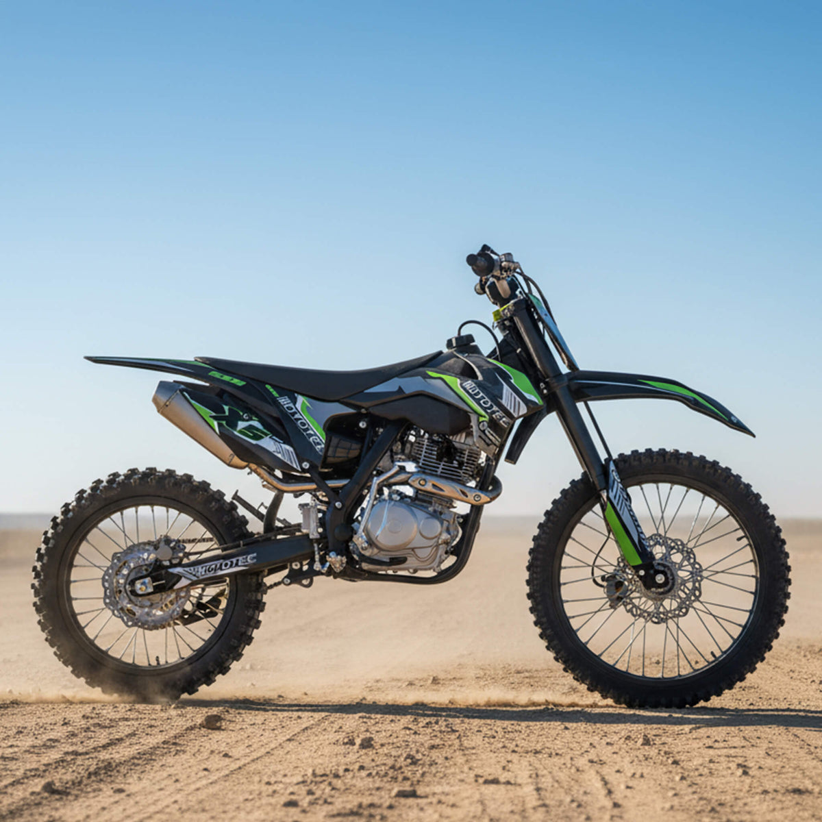 MotoTec X5 250CC 4-Stroke High-Performance Off-Road Gas Dirt Bike, Black (SAK39425)