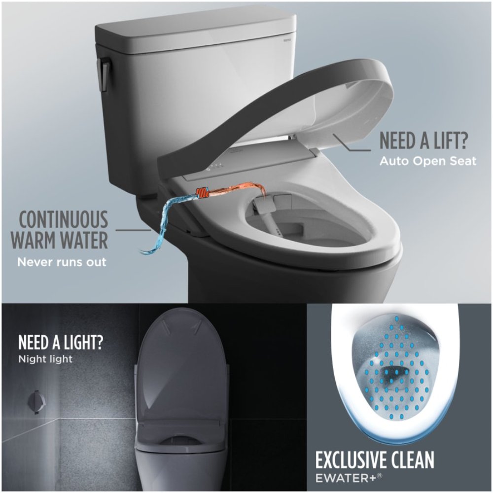 [MW7764736CSFG.10#01] TOTO Drake 1.6 GPF Elongated Chair Height Toilet With Washlet S7A And 10" Rough In (SAK78513)