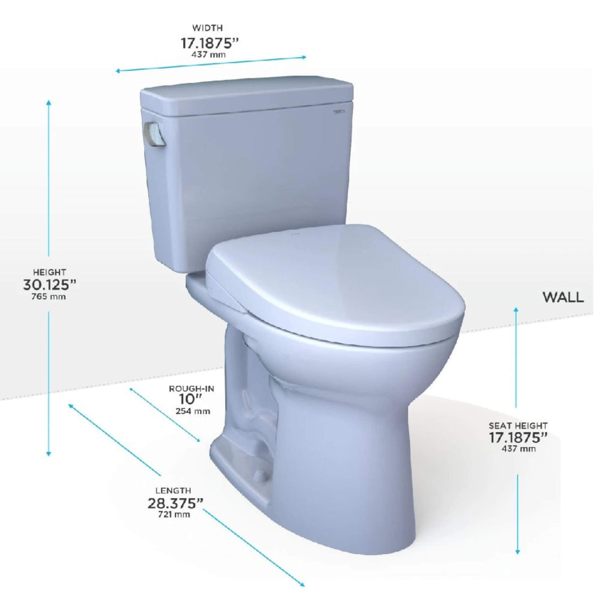 [MW7764736CSFGA.10#01] TOTO Drake 1.6 GPF Universal Height Toilet With Washlet S7A Auto Open Bidet Seat (SAK52849)