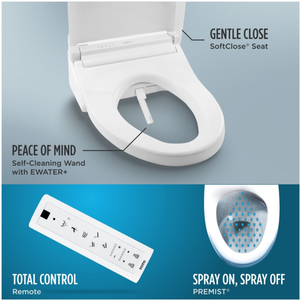 [MW7863084CEFG#01] TOTO Drake Transitional Washlet C5 Bidet Seat With 1.28 GPF Universal Height Toilet (SAK79421)