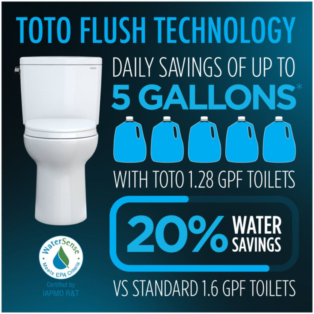 [MW7863084CEFG#01] TOTO Drake Transitional Washlet C5 Bidet Seat With 1.28 GPF Universal Height Toilet (SAK79421)