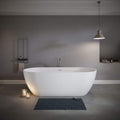 Nuvia Wavecrest 59-Inch Luxury Solid Surface Matte White Freestanding Soaking Tub (SAK95320)