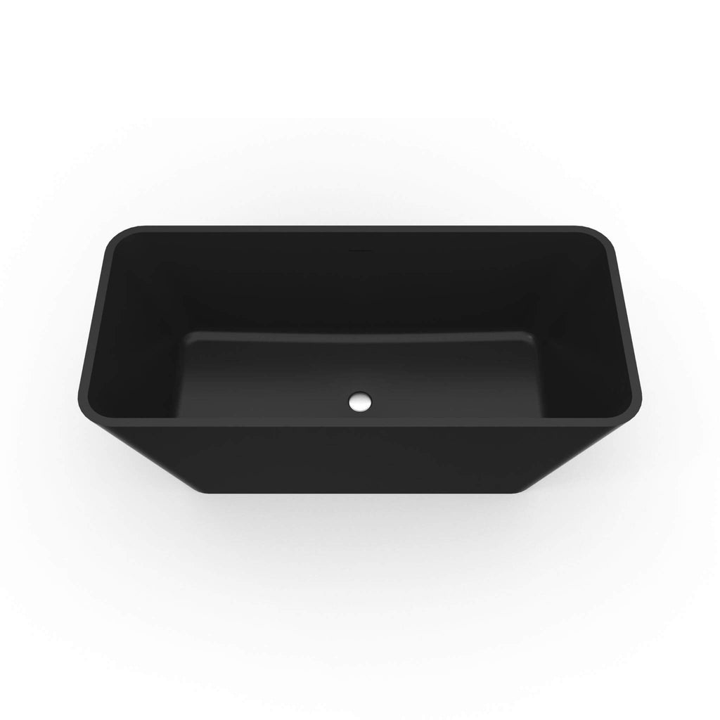 Nuvia Cascade 67-Inch Luxury Freestanding Solid Surface Soaking Bathtub (SAK51920)