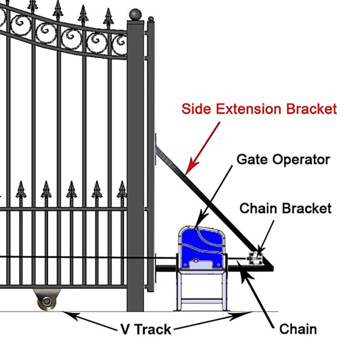 [12-18FT] Heavy-Duty Prague-Style Premium Steel Sliding Driveway Gate (SAK71492)