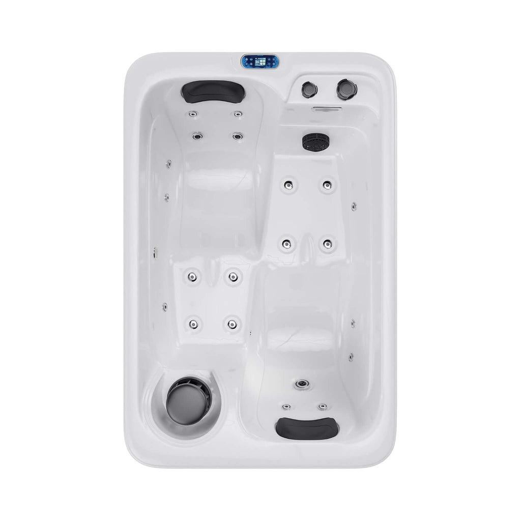 Nuvia Premium 2-Person Outdoor Hot Tub W/ 15 Stainless Steel Jets (SAK92015)