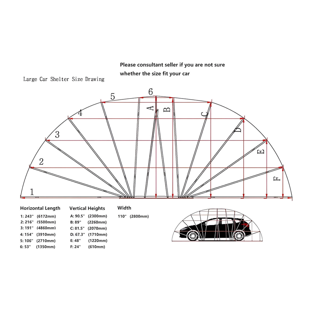 [09X20FT] Alora Premium All-Weather Retractable Steel Frame Carport Canopy For Cars & SUVs (SAK41385)