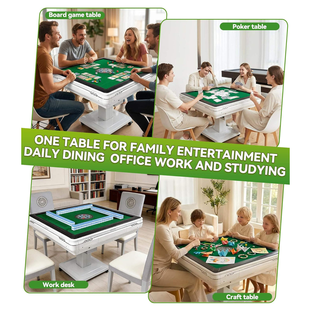 Premium Foldable 4-Player Automatic Mahjong Table With 2 Tile Sets (SAK57230)