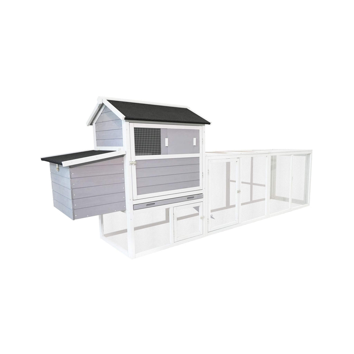 Large Heavy-Duty 113-Inch Outdoor Anti-UV Waterproof Wooden Chicken Coop Hen House (SAK32684)