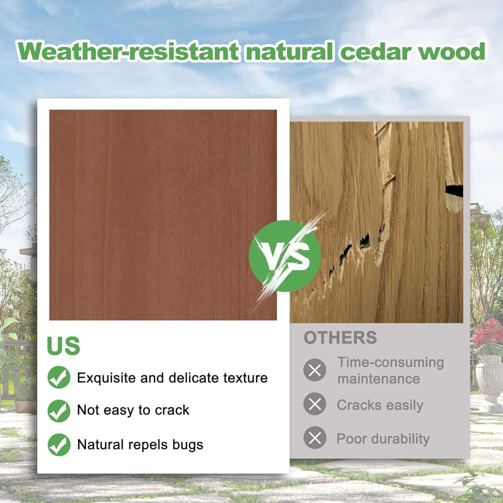 Alora Premium Outdoor Cedar Wood Pergola With Slatted Roof (SAK87024)
