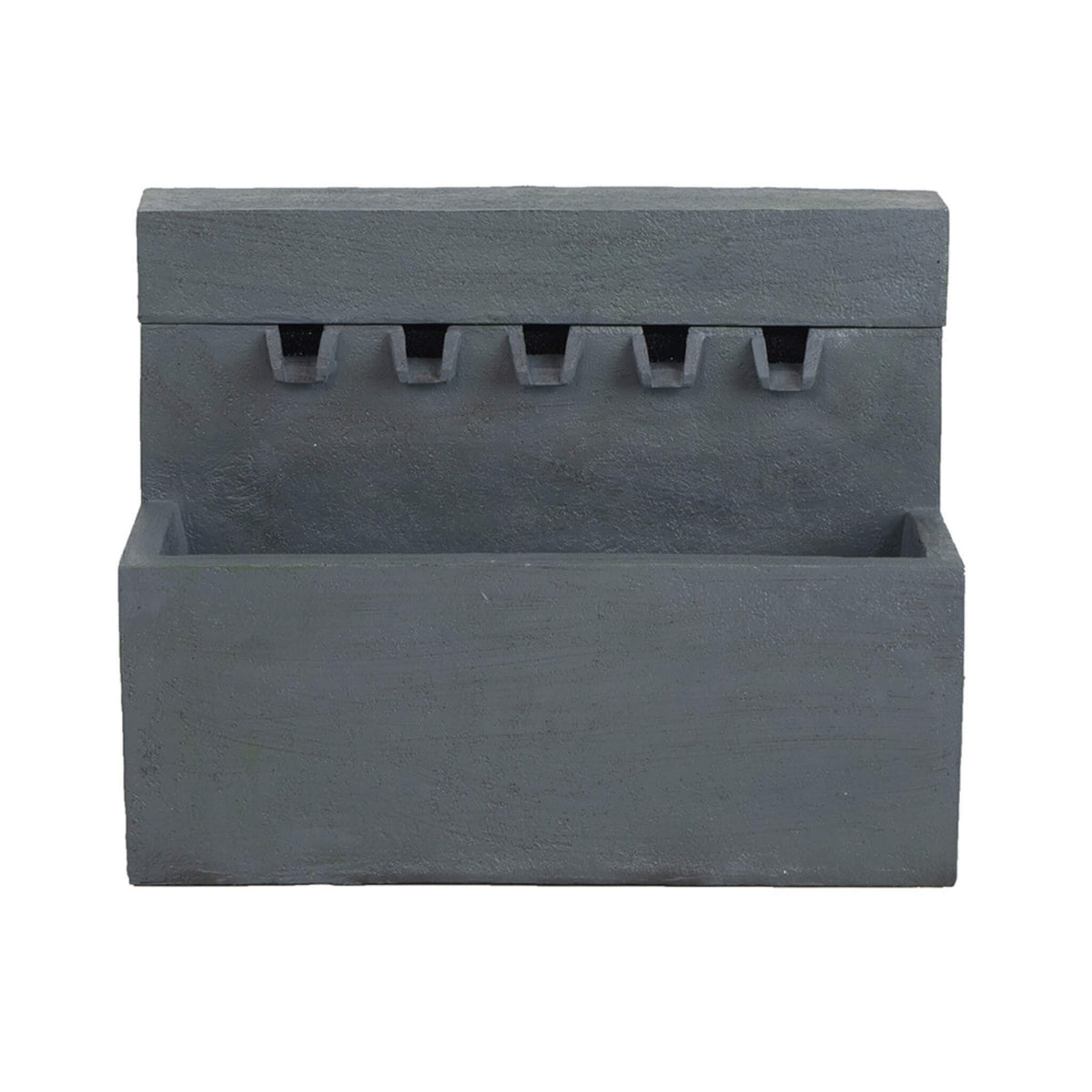 Alora Premium Outdoor Contemporary Modern Rectanglar Decorative Water Fountain, Gray (SAK09215)