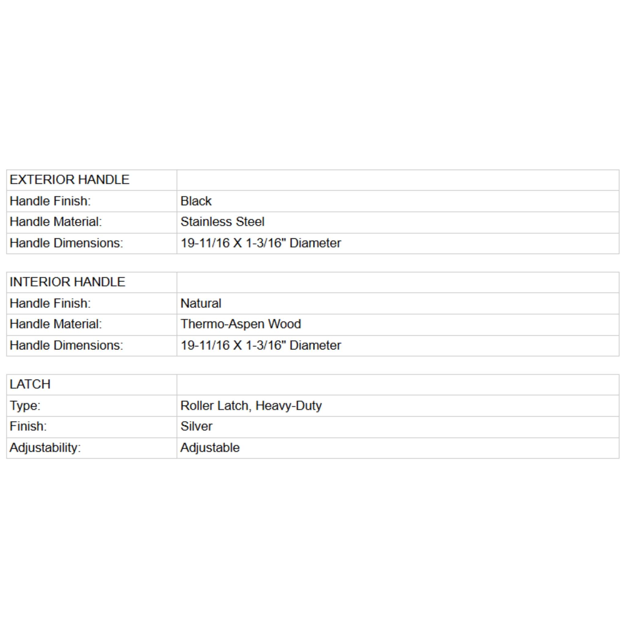 Prosaunas 36X81-Inch Thermo-Aspen Tinted Prehung ADA Glass Sauna Door (SAK15283)