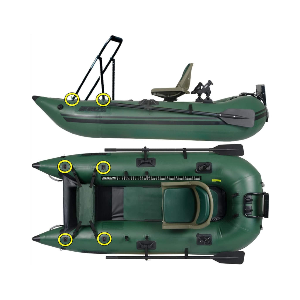 Sea Eagle 1-Person Frameless Pontoon Inflatable Fishing Boat, 9FT [285FPBK] (SAK93163)