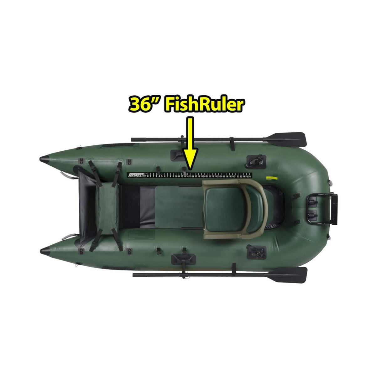 Sea Eagle 1-Person Frameless Pontoon Inflatable Fishing Boat, 9FT [285FPBK] (SAK93163)