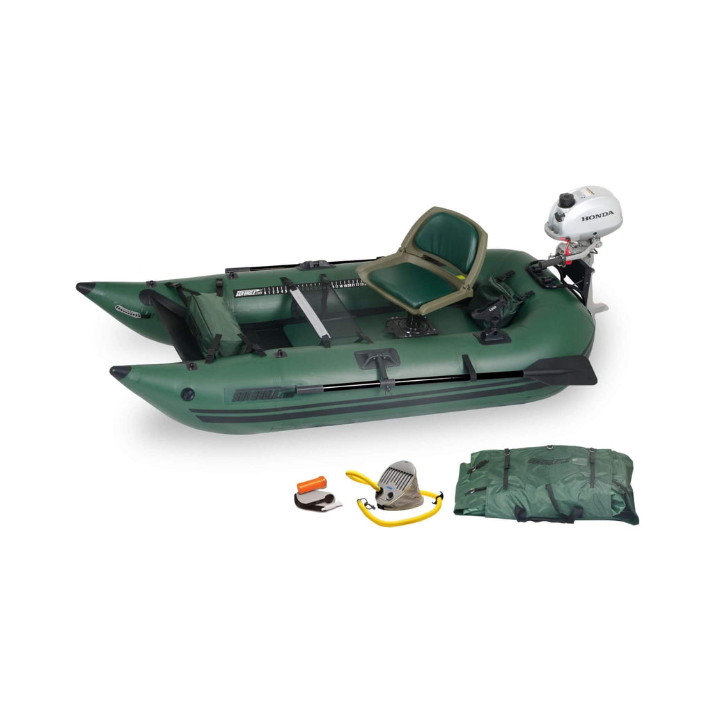Sea Eagle 1-Person Frameless Pontoon Inflatable Fishing Boat, 9FT [285FPBK] (SAK93163)