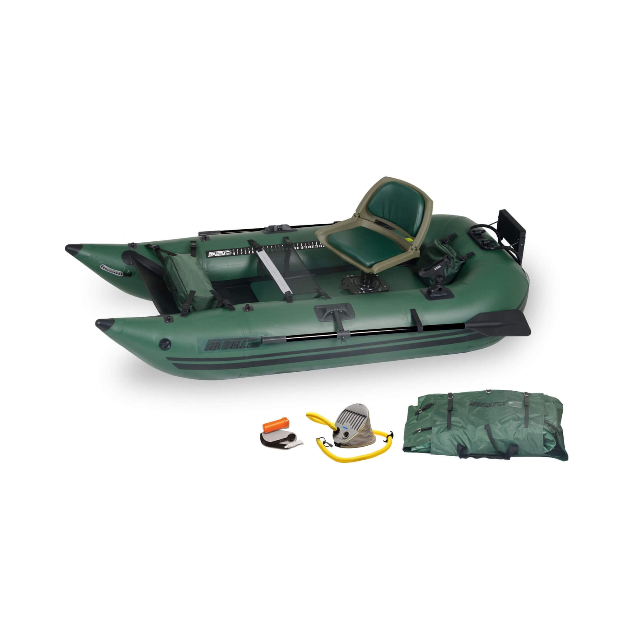 Sea Eagle 1-Person Frameless Pontoon Inflatable Fishing Boat, 9FT [285FPBK] (SAK93163)