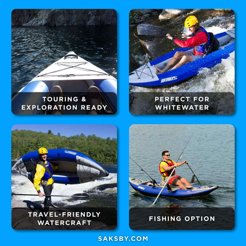 Sea Eagle 300X Explorer 1-Person Inflatable Kayak With Adjustable Footrest [300XK] (SAK18457)