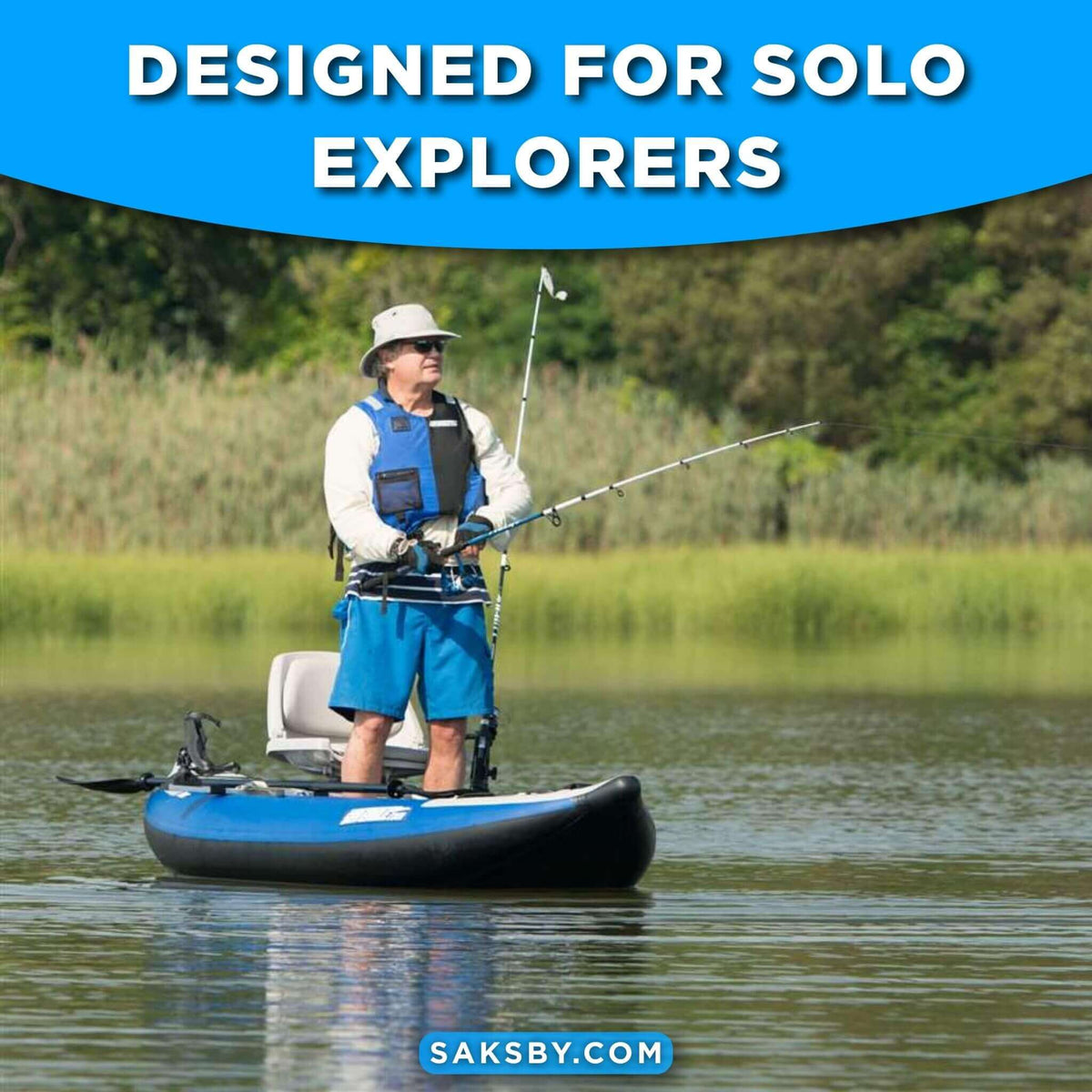 Sea Eagle 300X Explorer 1-Person Inflatable Kayak With Adjustable Footrest [300XK] (SAK18457)