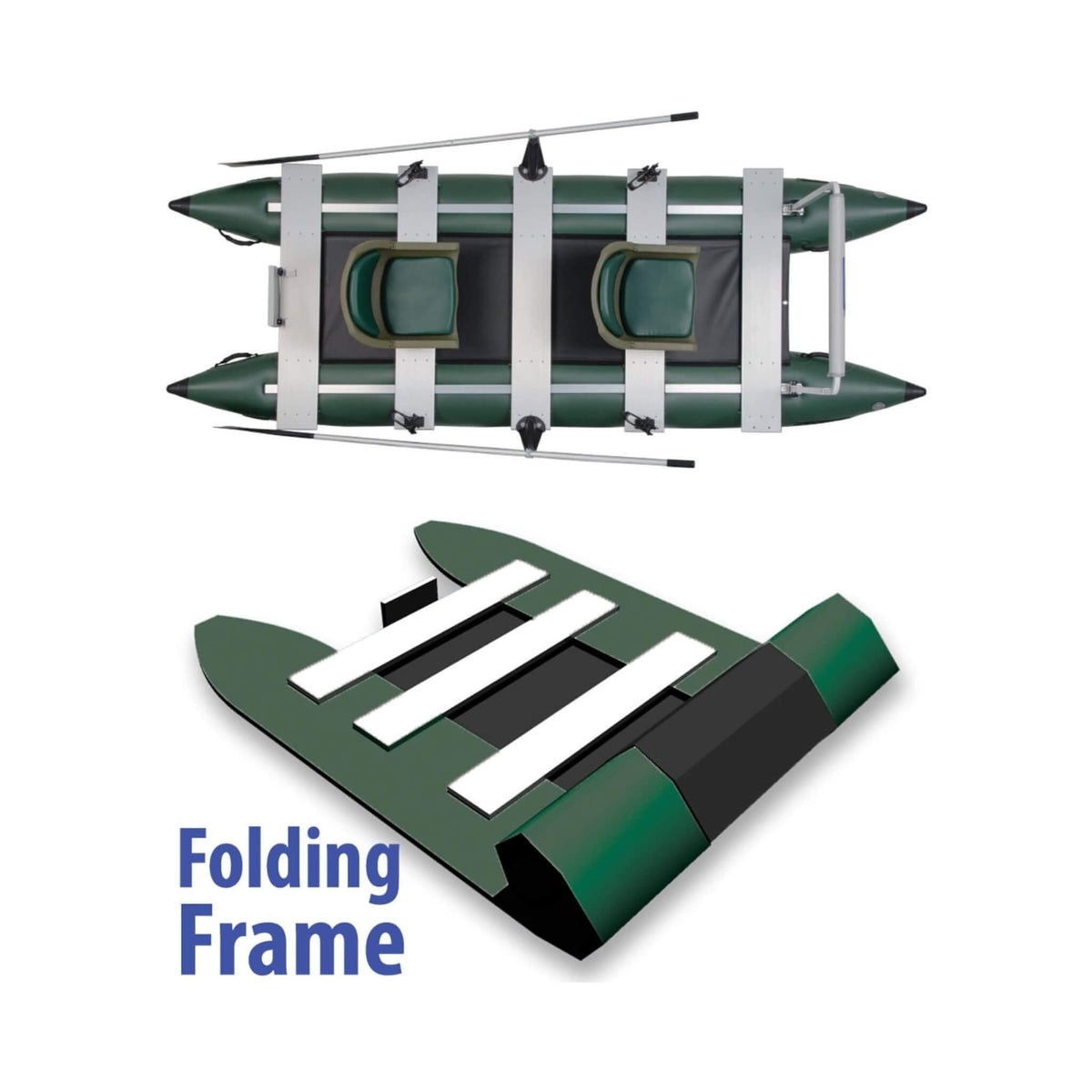 Sea Eagle 375FC FoldCat 2-Persons Inflatable Fishing Lightweight Pontoon Boat [375FCK] (SAK34652)