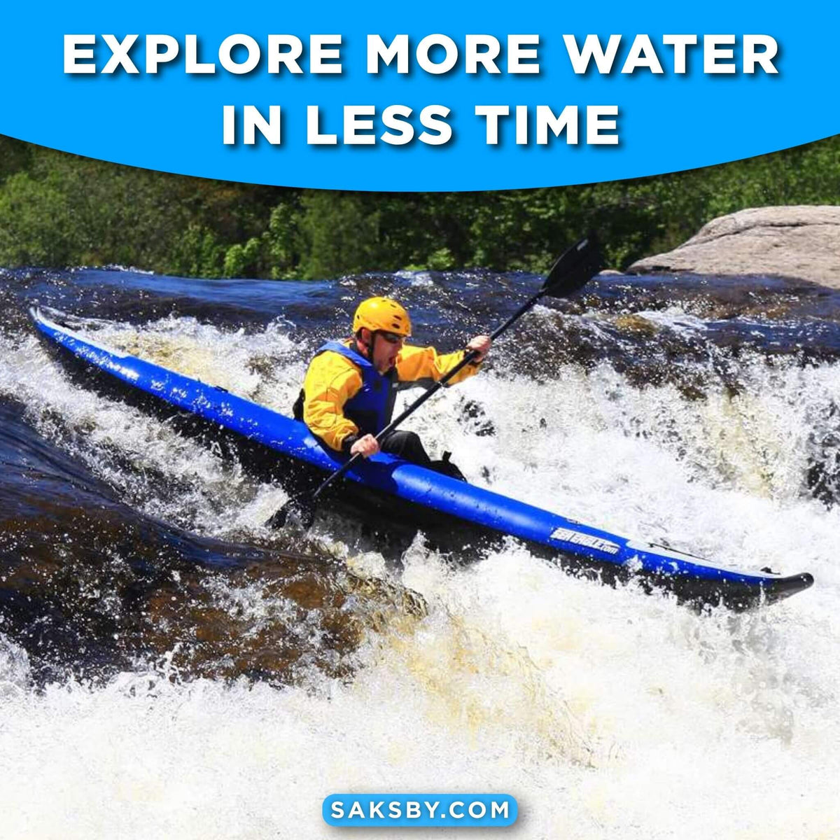 Sea Eagle 380X Explorer 3-Person Inflatable Kayak With Large Removable Rear Center Skeg [380XK] (SAK97562)