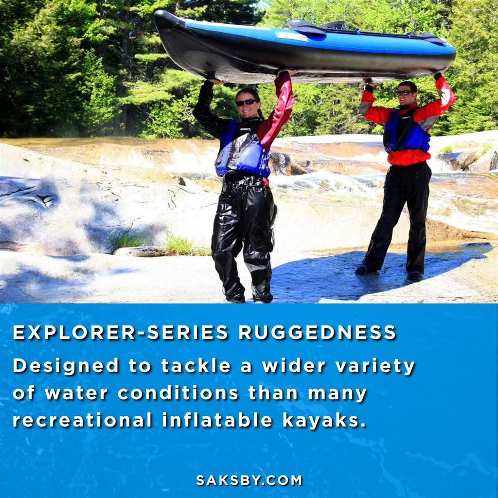 Sea Eagle 380X Explorer 3-Person Inflatable Kayak With Large Removable Rear Center Skeg [380XK] (SAK97562)