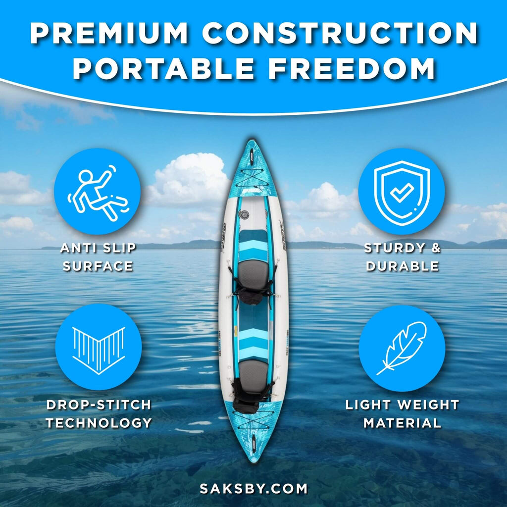 Sea Eagle 385FT FastTrack 12FT 2-Person V-Bottom Inflatable Kayak [385FTK] (SAK25086)