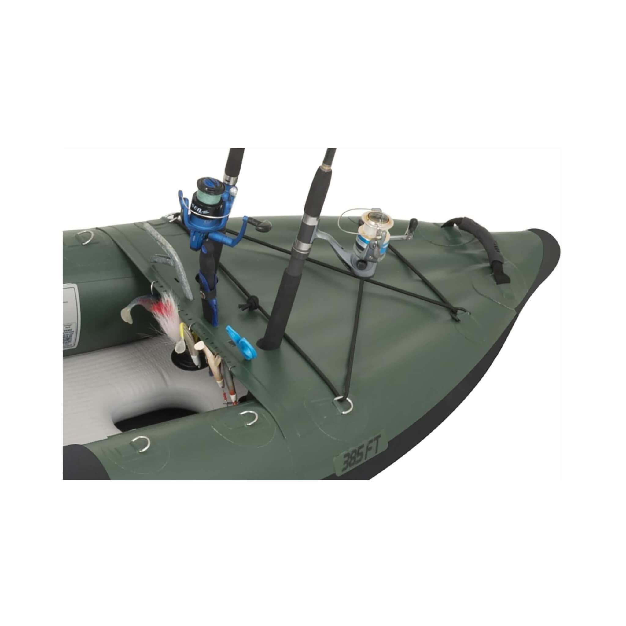 Sea Eagle 385FTA FastTrack 12FT 2- Persons Angler Inflatable Hunter Green Fishing Kayak [385FTAK] (SAK80139)