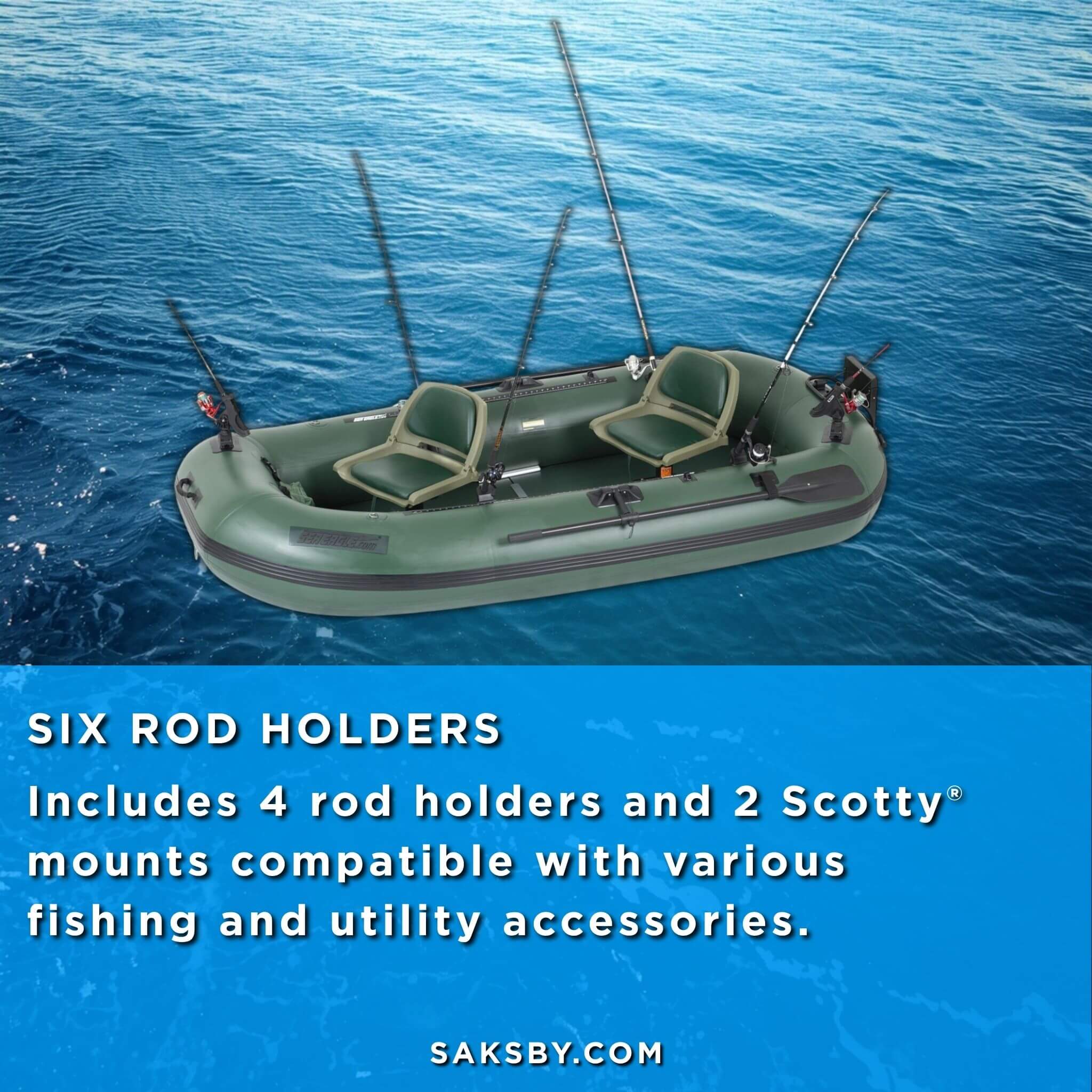 Sea Eagle STS10 Stealth Stalker Frameless Inflatable Fishing Boat, 10FT [STS10K] (SAK59314)