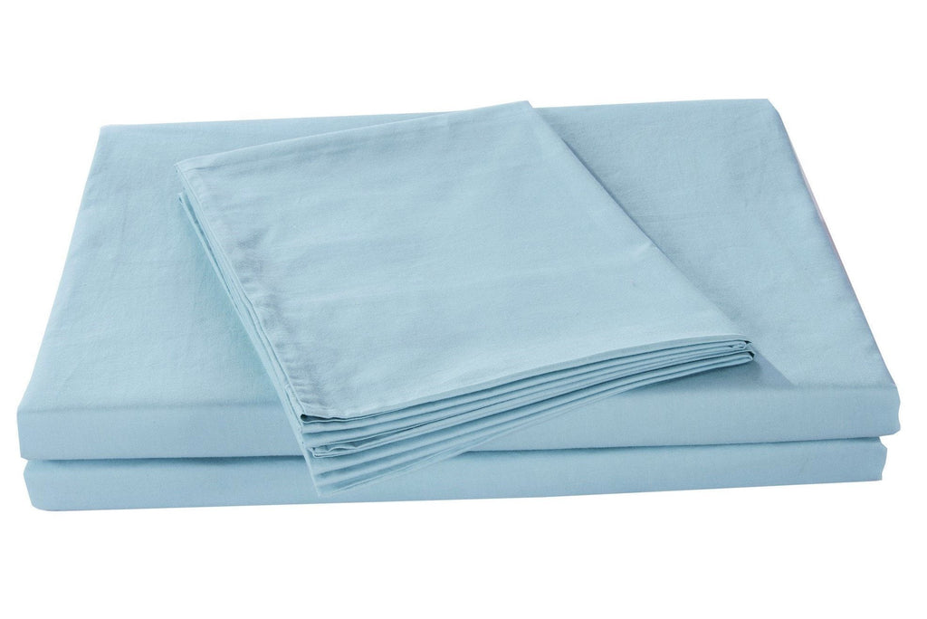 DaDa Bedding Seafoam Blue Cotton Fitted Sheet Set