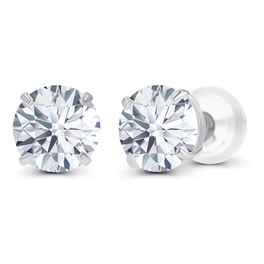 3.00 CTW AGI-Certified Lab-Grown Diamond Stud Earrings in solid 14K Gold – G Color, VS Clarity