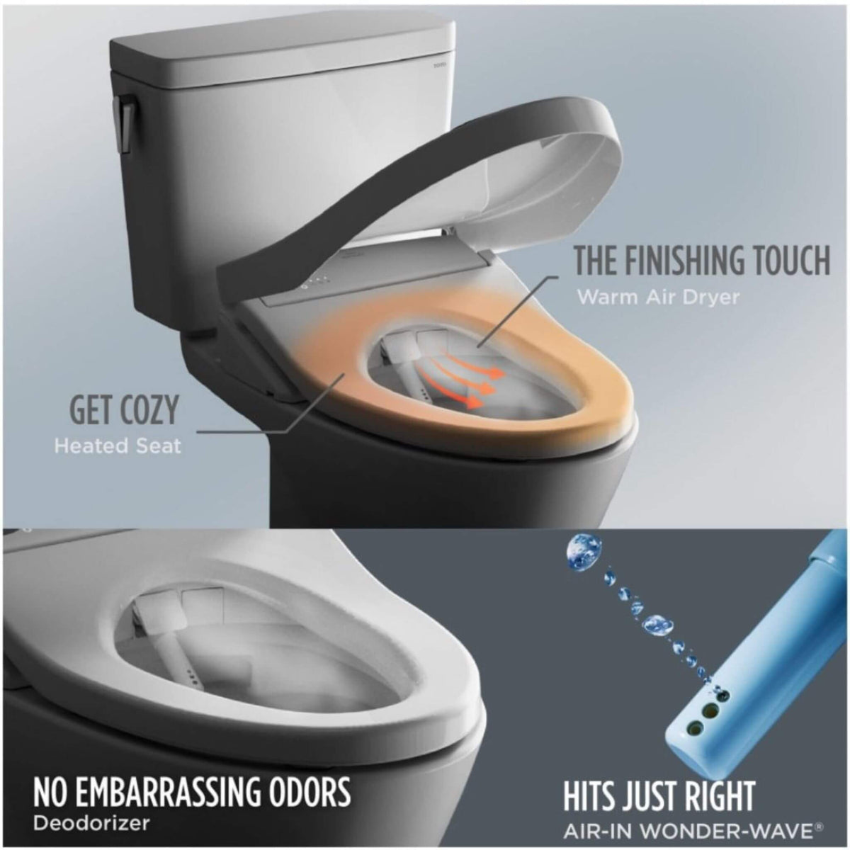 [SW4734AT40#01] TOTO S7A Washlet Elongated Bidet Toilet Seat With EWater And Classic Contemporary Lid (SAK29827)