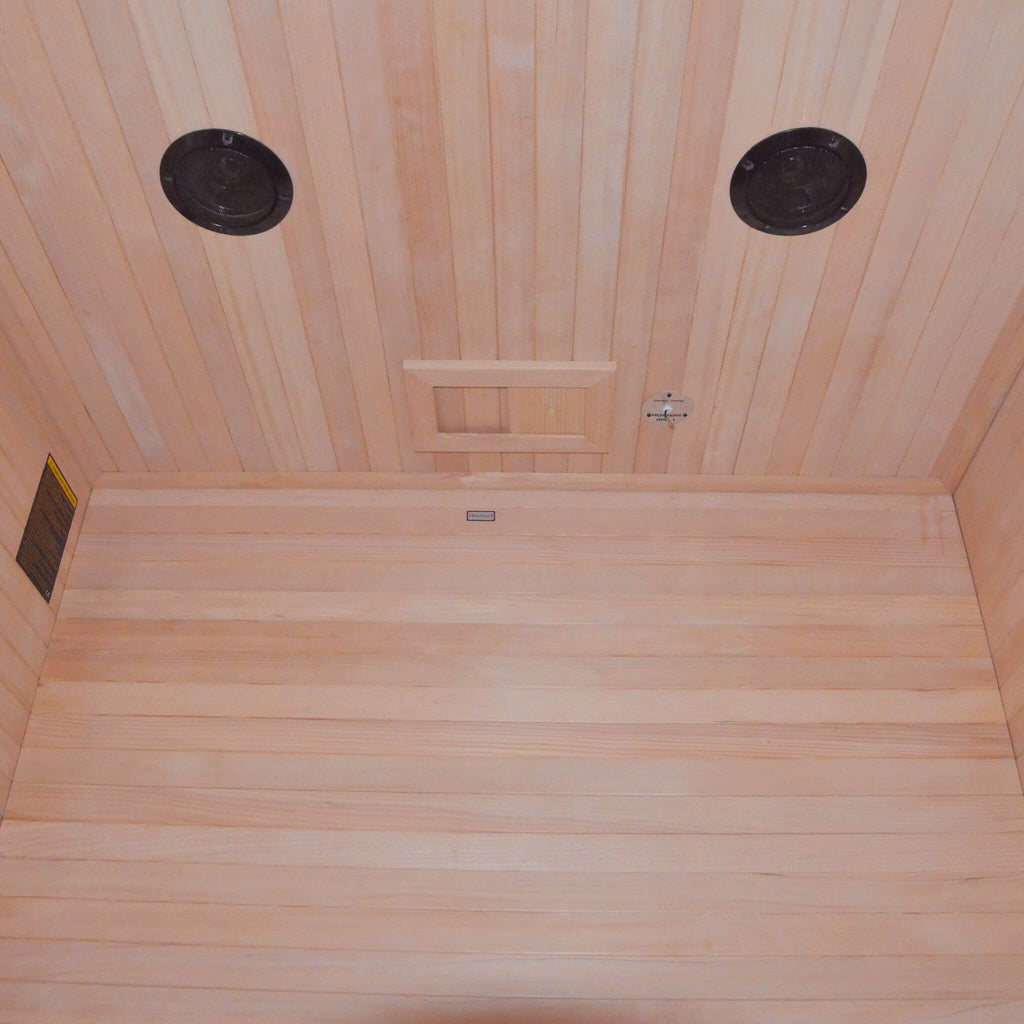 Thermora Alpine Premium 2-Person 3KW Hemlock Wood Sauna With LED Wall Light (SAK28471)