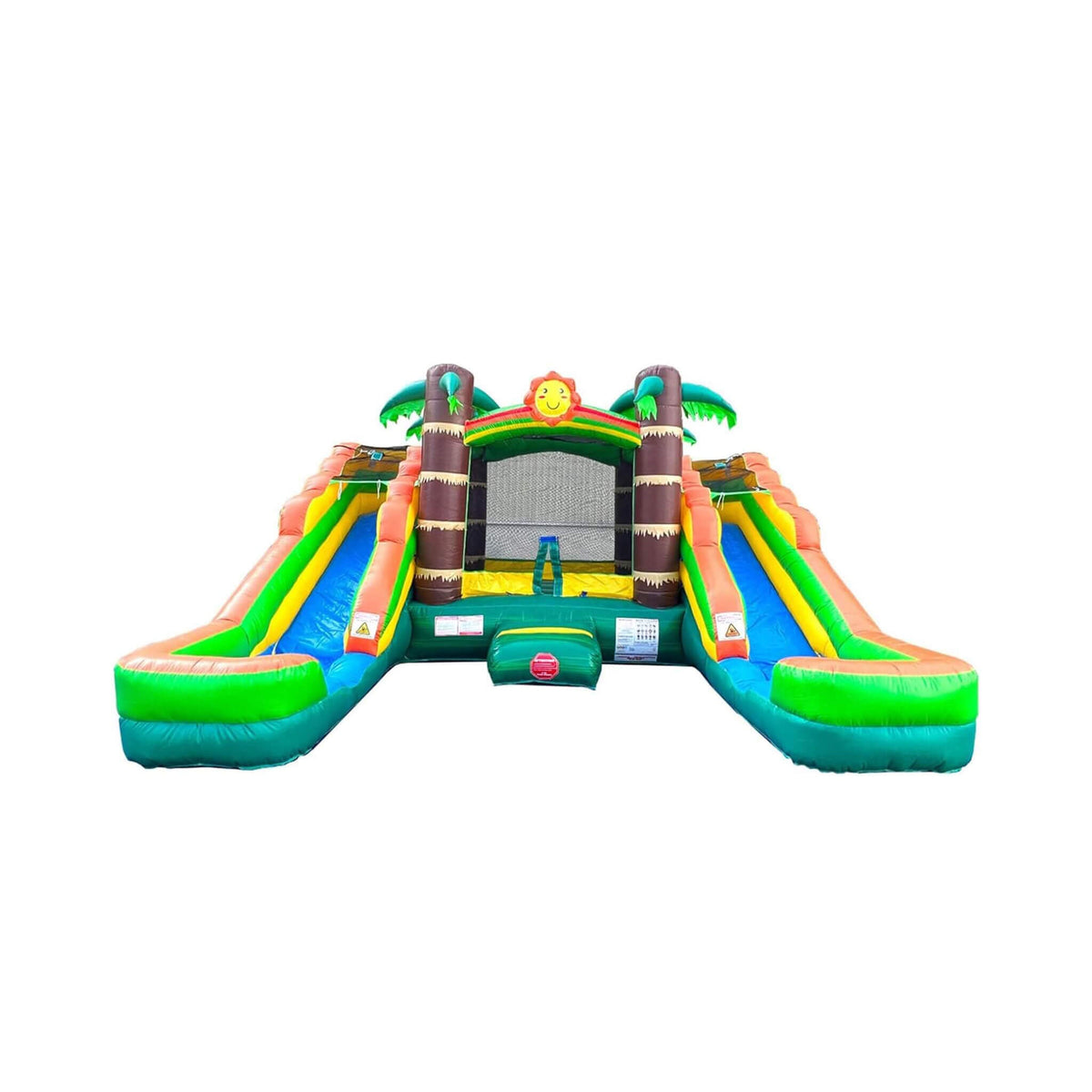 16FT Tropical Bounce House Combo With Double Water Slides (SAK92508)