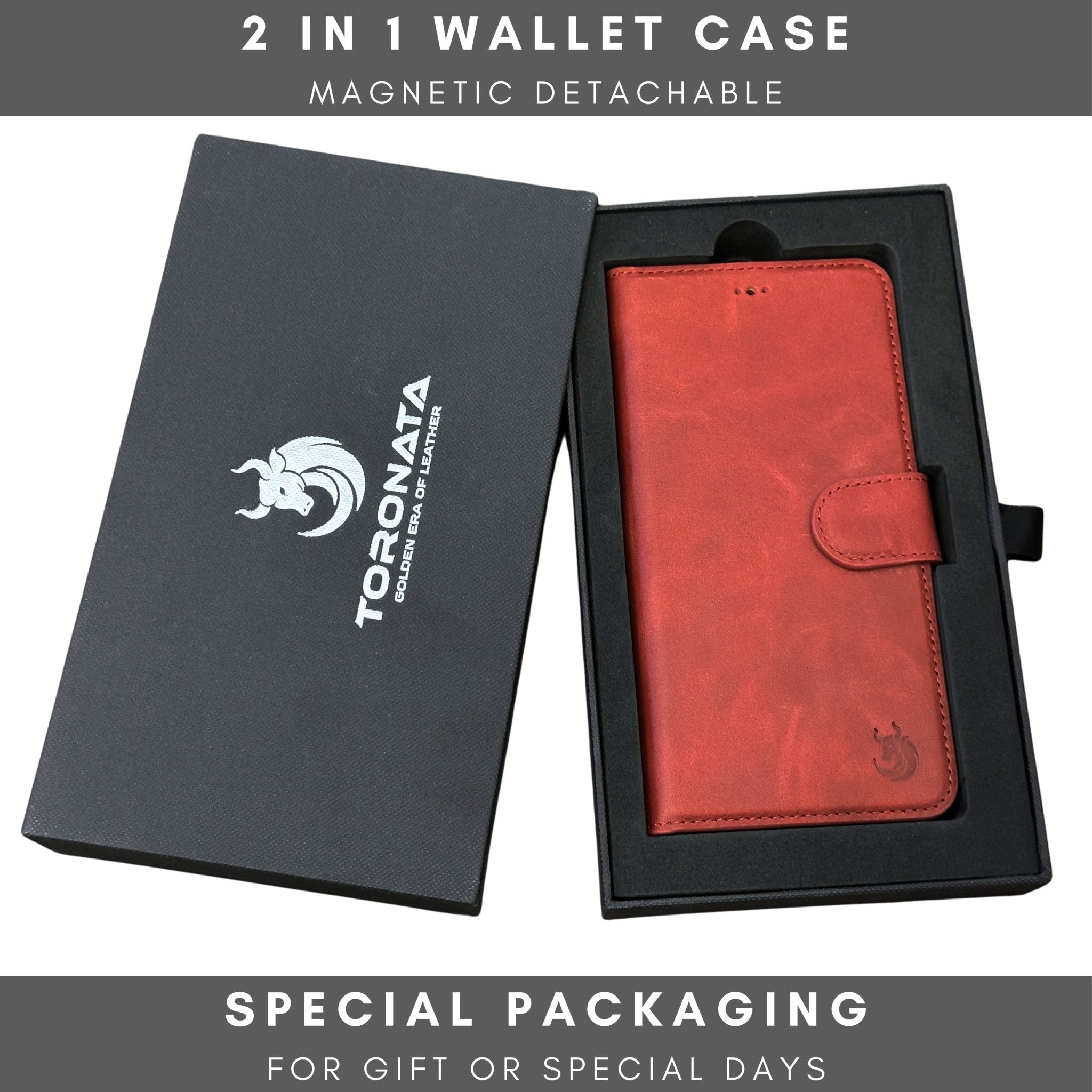 Vegas Premium Leather iPhone 15 Plus Wallet Case with MagSafe | Detachable RFID Blocking Luxury Wallet